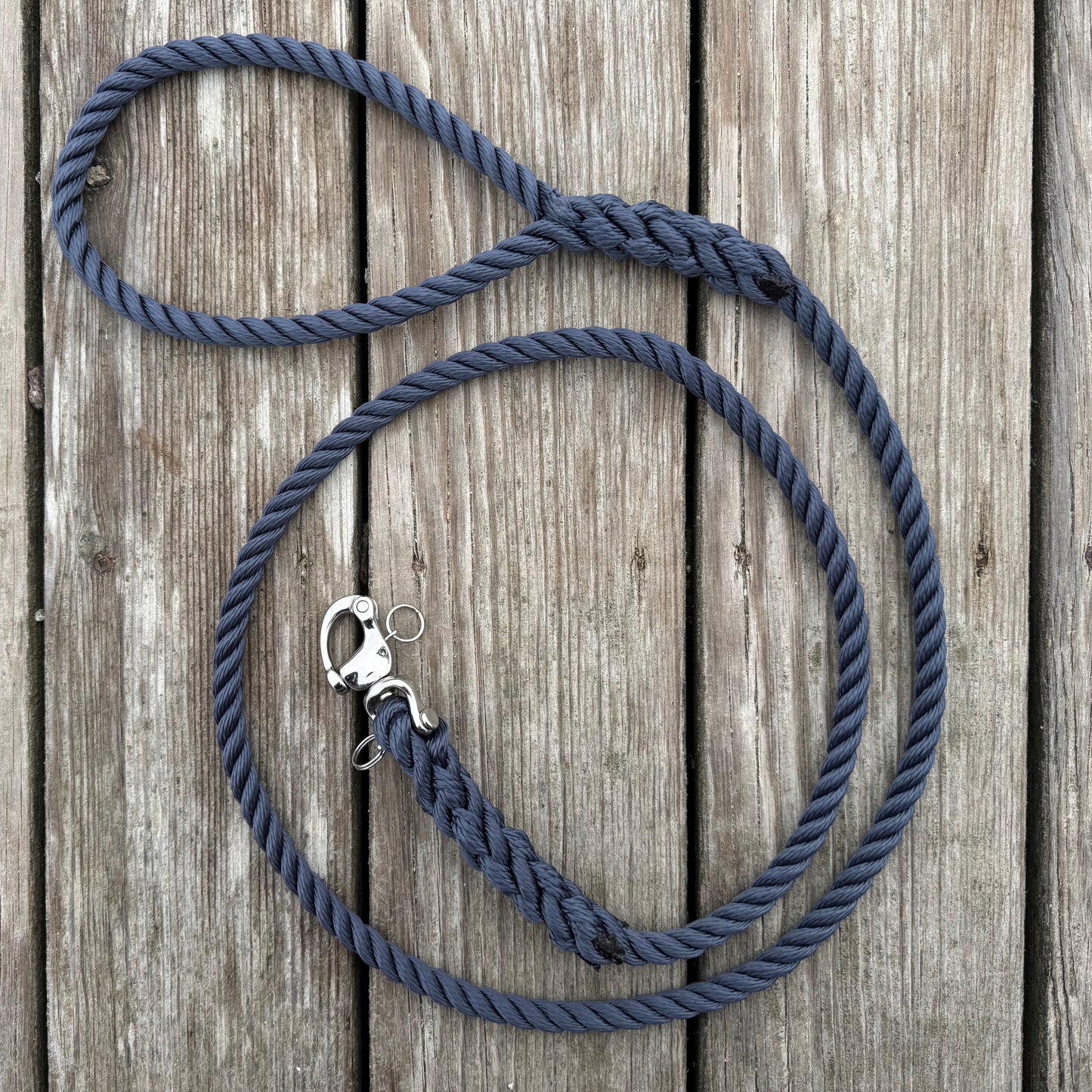 Woofport Dock Line Lead marine rope dog leash with 316 stainless snap shackle