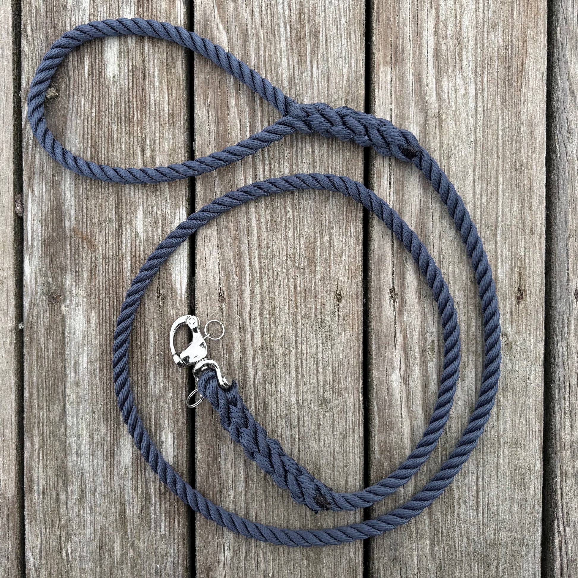 Woofport Dock Line Lead marine rope dog leash with 316 stainless snap shackle