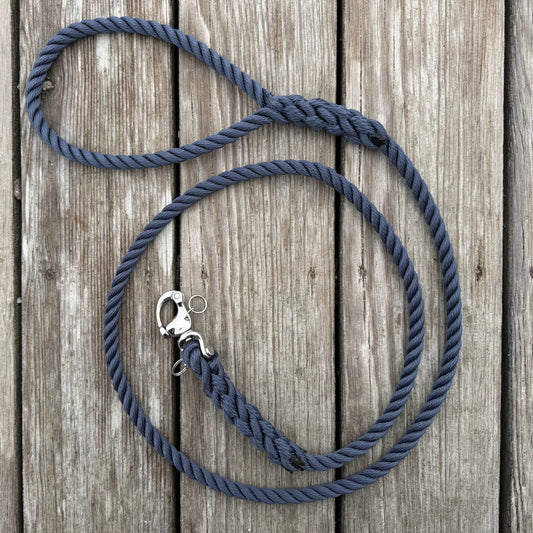 Woofport Dock Line Lead marine rope dog leash with 316 stainless snap shackle